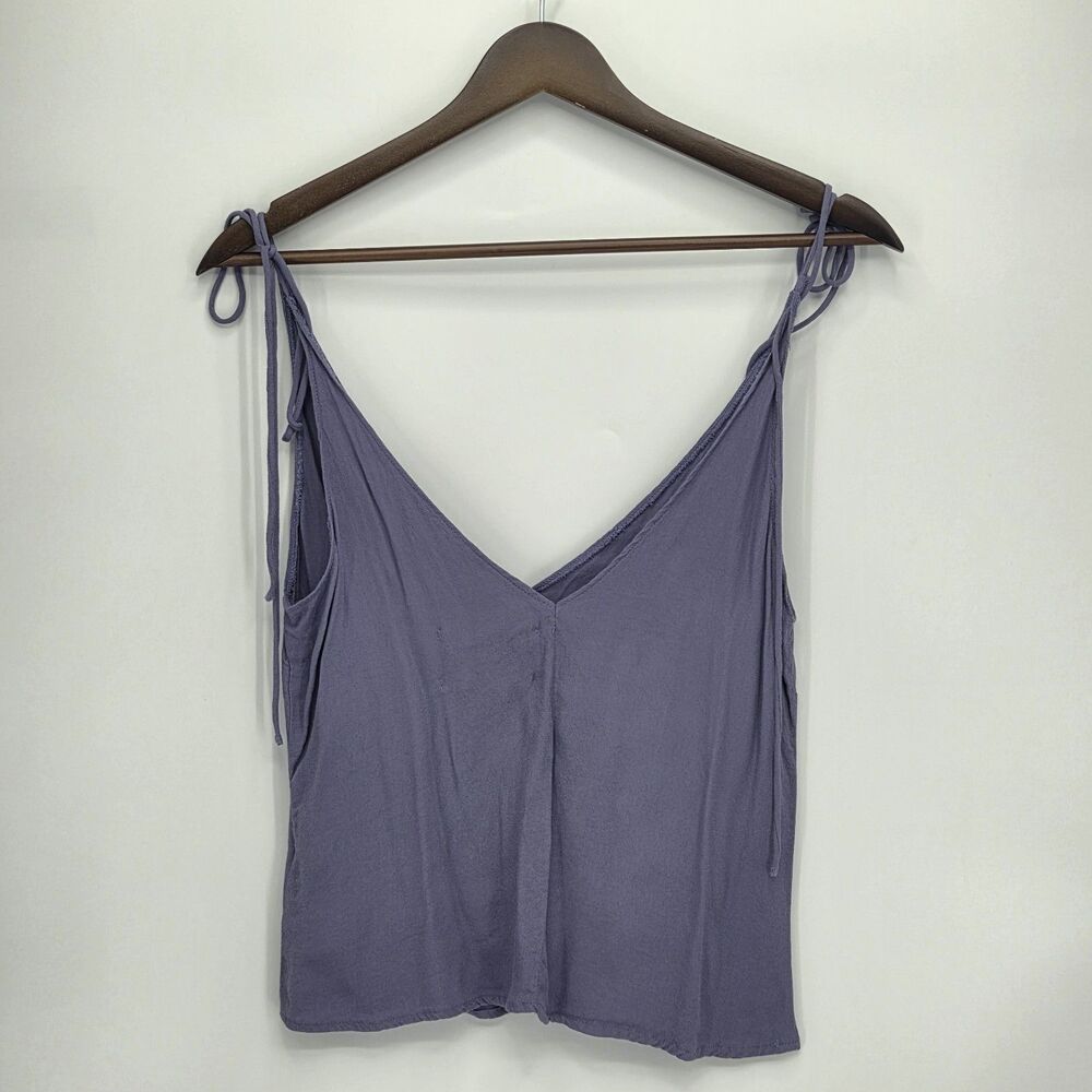 Reformation Womens Tie Spaghetti Strap Top Double V Neck Purple Size Small - Picture 3 of 5